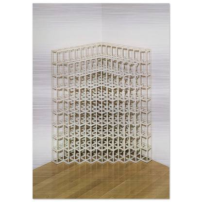 Corner Piece No. 2 - Sol LeWitt Brushed Aluminum Print - 70x100 cm / 28x40 inches | Sol LeWitt Aluminum Print | Sol LeWitt Prints