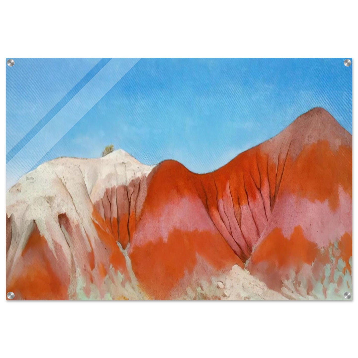 Series near abiquiu, New Mexico - Hills to the left - Georgia O'Keeffe Acrylic Print - 70x100 cm / 28x40″ inches