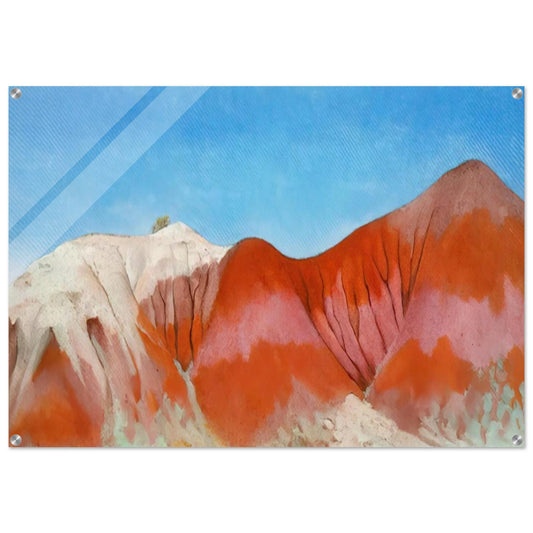 Series near abiquiu, New Mexico - Hills to the left - Georgia O'Keeffe Acrylic Print - 70x100 cm / 28x40″ inches
