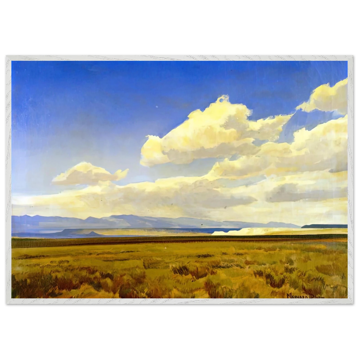 Maynard Dixon - WIND OF WYOMING 1936 Wall art - A3 (29.7 x 42  cm) - Premium Wooden Framed Poster With Fine Art Paper-canvas - Wood frame