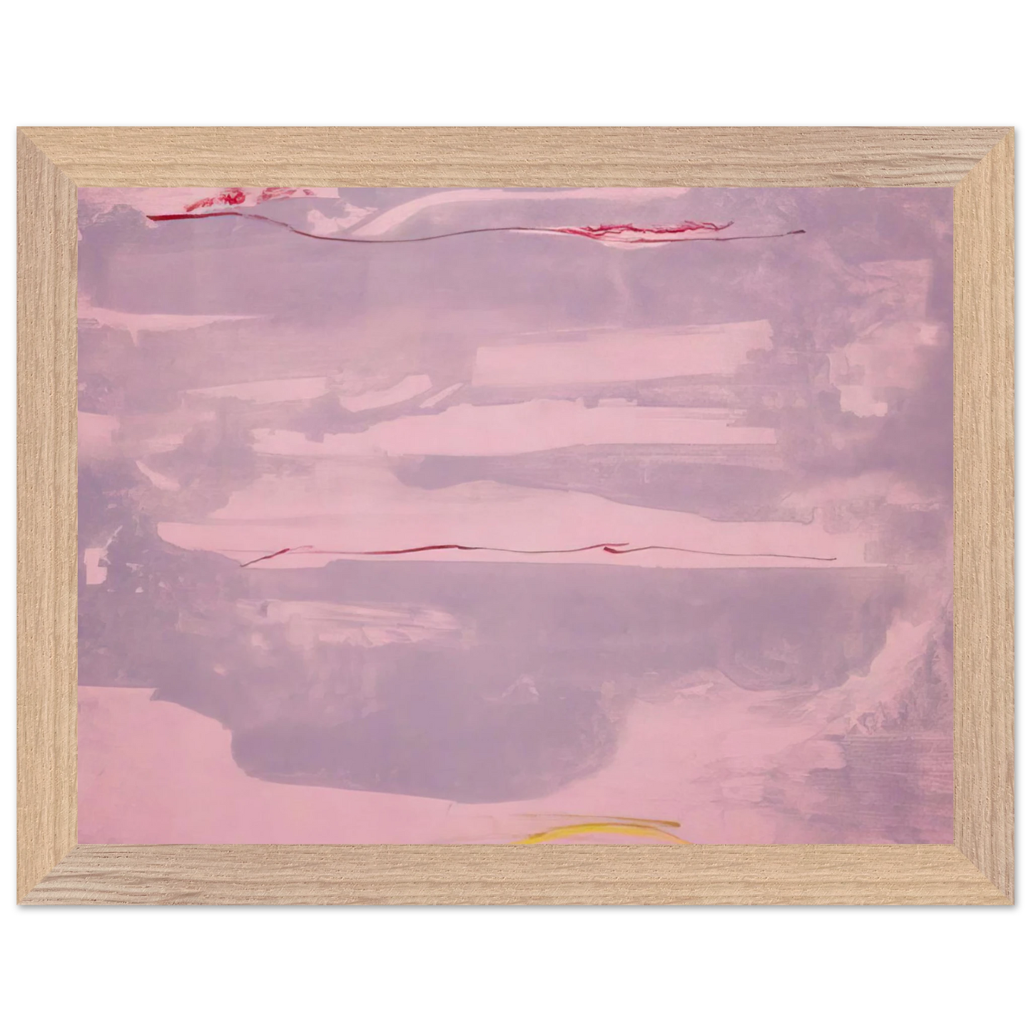 Helen Frankenthaler - Dream Walk - 1977 Wall art - 28x43  cm / XL (11x17 inches) - Premium Wooden Framed Poster With Fine Art Paper-canvas - Wood frame