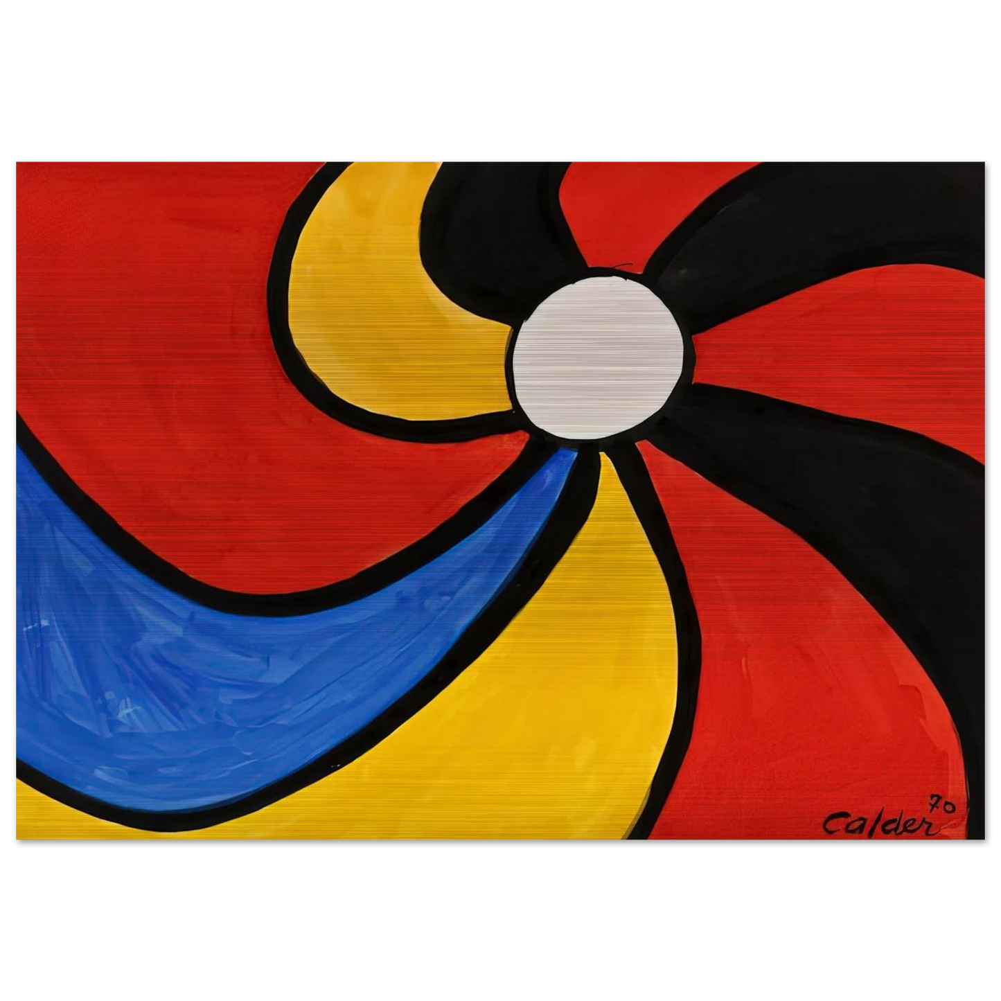 THE BIG WHEEL 1970 - Alexander Calder Brushed Aluminum Print - 70x100 cm / 28x40 inches | Alexander Calder Aluminum Print | Alexander Calder Prints