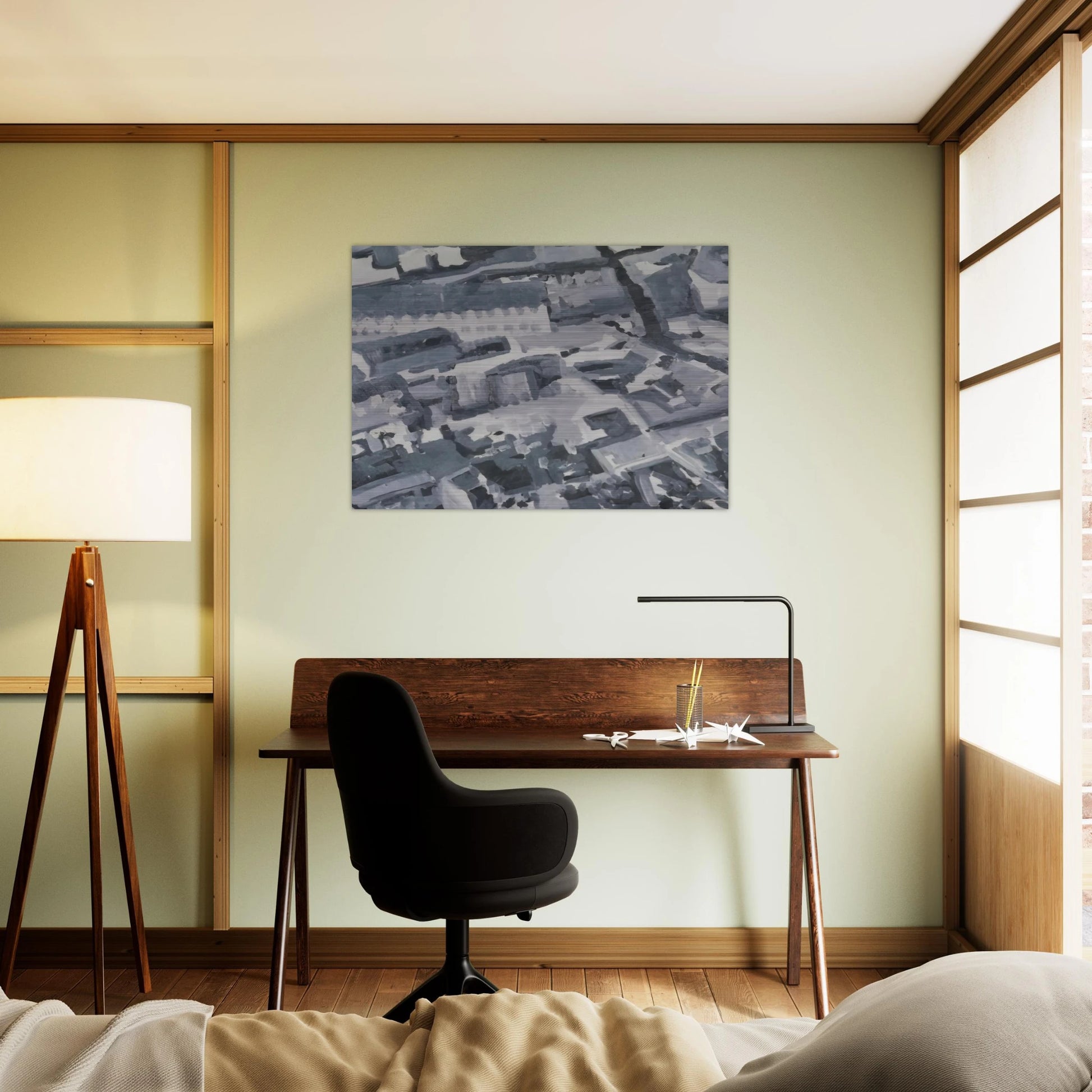 TOWNSCAPE M3 1968 - Gerhard Richter Brushed Aluminum Print - 70x100 cm / 28x40 inches | Gerhard Richter Aluminum Print | Gerhard Richter Prints