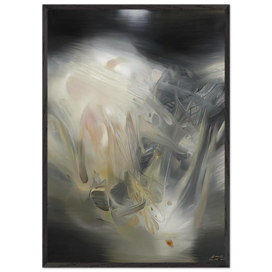 UNTITLED 1976 - Chu teh Chun 70x100 cm / 28x40 inches Framed Art Print – Black Wooden Frame