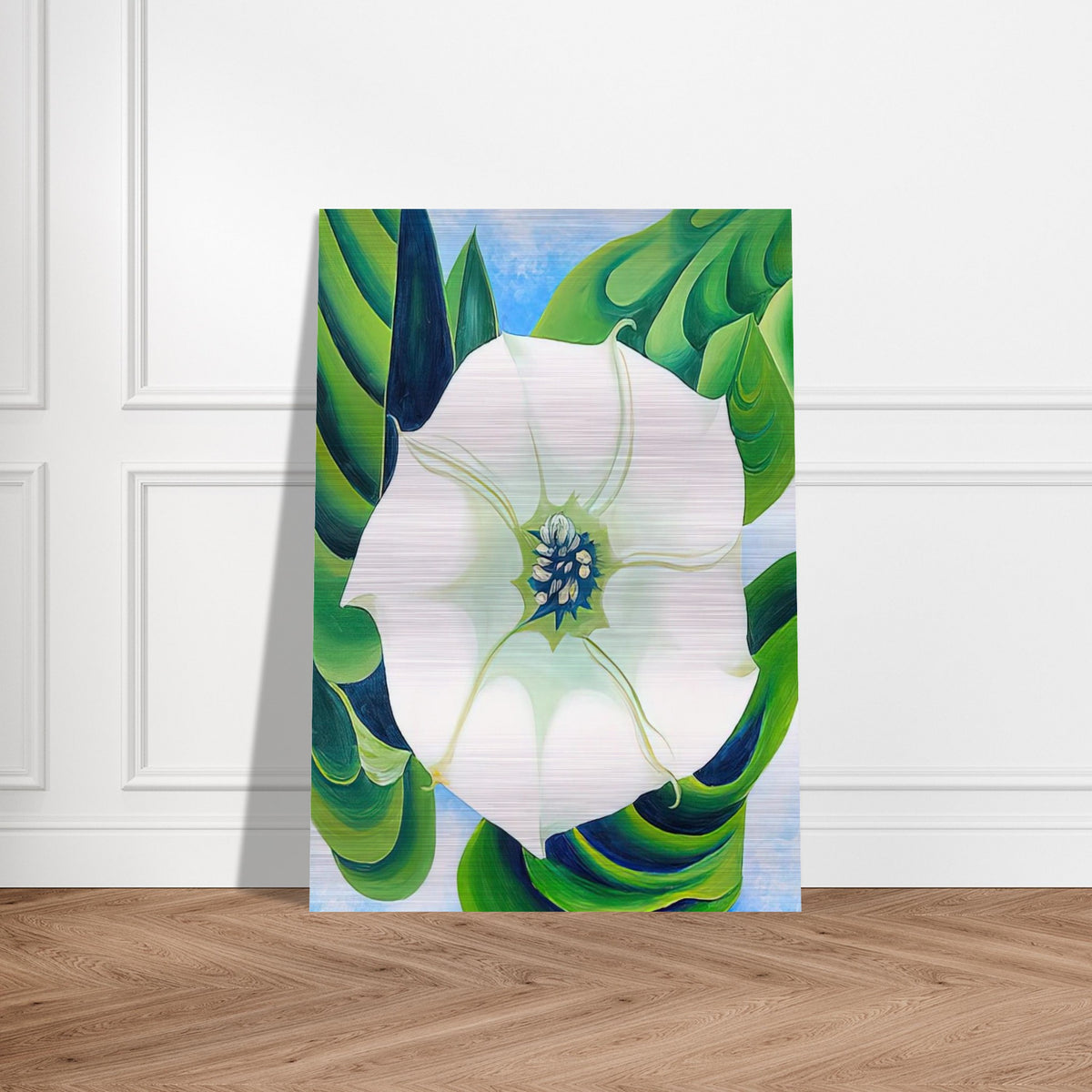 Jimson Weed - Georgia O'Keeffe Brushed Aluminum Print - 70x100 cm / 28x40 inches | Georgia O'Keeffe Aluminum Print | Georgia O'Keeffe Prints