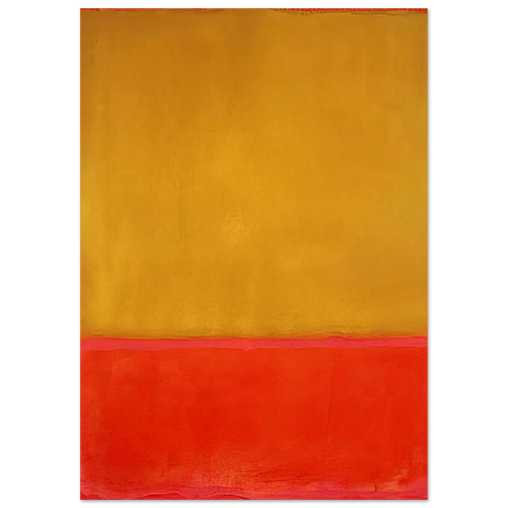 Mark Rothko - Ochre and Red on Red - 1954 Wall Art - 21x29.7 cm / 8x12" - Premium Wooden Framed Poster With Fine Art Paper - Wood frame