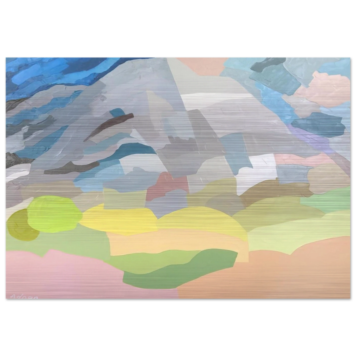 Mount Tamalpais - 1985 - Etel Adnan Brushed Aluminum Print - 70x100 cm / 28x40 inches | Etel Adnan Aluminum Print | Etel Adnan Prints