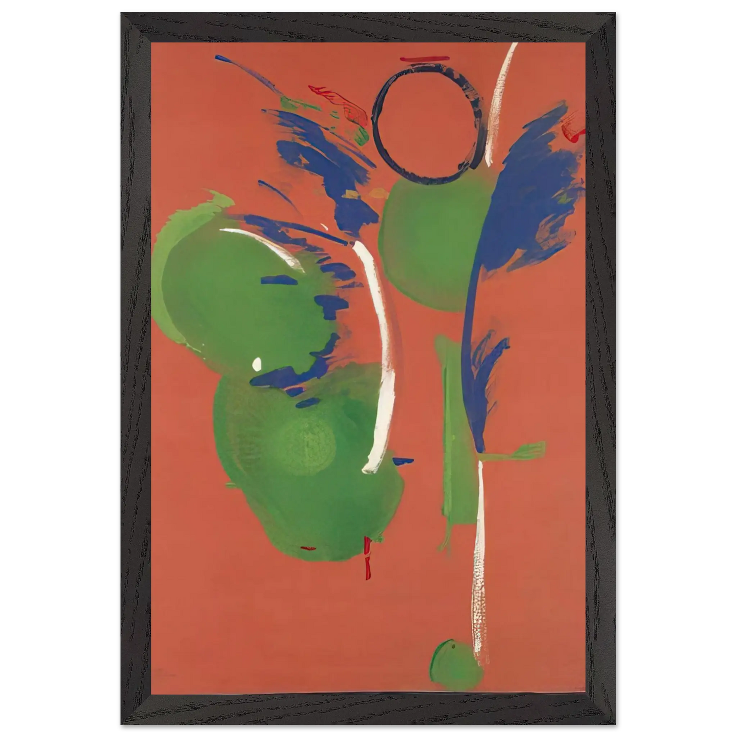 Helen Frankenthaler - Mary, Mary - 1987 Wall art - 70x100 cm / 28x40 Inches - Premium Wooden Framed Poster With Fine Art Paper - White frame
