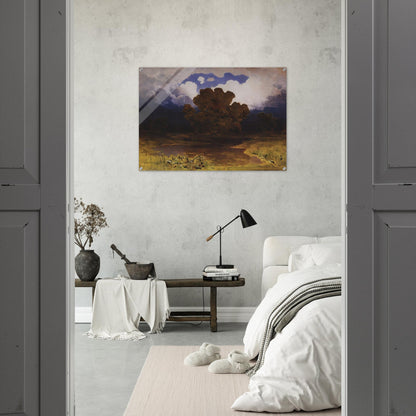 Forest Lake. Cloud - Arkhyp Kuindzhi Acrylic Print - 70x100 cm / 28x40″ inches | Arkhyp Kuindzhi Wall Art | Arkhyp Kuindzhi Prints