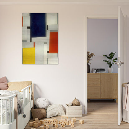 Relational Painting #64 - 1953 - Fritz Glarner Brushed Aluminum Print - 70x100 cm / 28x40 inches | Fritz Glarner Aluminum Print | Fritz Glarner Prints