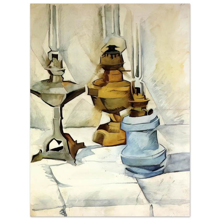 Juan Gris - THREE LAMPS 1911  75x100 cm / 30x40inches Fine Art Poster