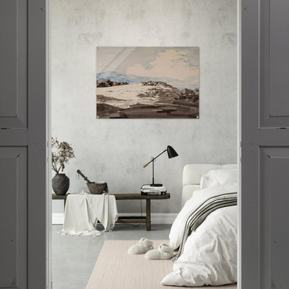 Sheep Pasture, Cornish, New Hampshire - Maxfield Parrish Acrylic Print - 70x100 cm / 28x40″ inches