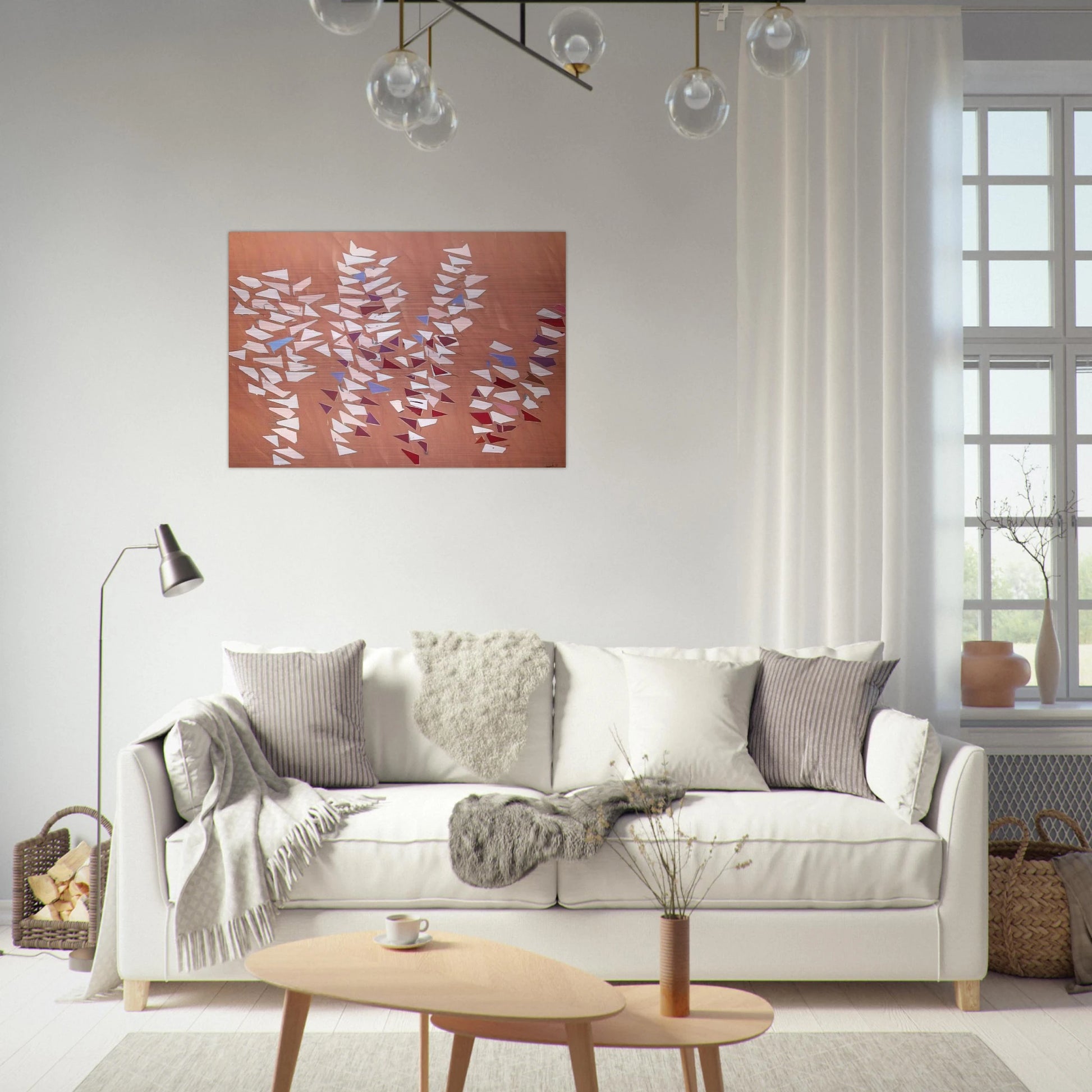 On Gray Pink - 1988 - Robert Goodnough Brushed Aluminum Print - 70x100 cm / 28x40 inches | Robert Goodnough Aluminum Print | Robert Goodnough Prints