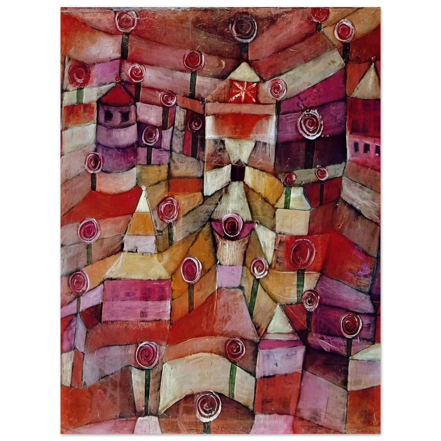 Paul Klee - ROSE GARDEN 1920  75x100 cm / 30x40inches Fine Art Poster