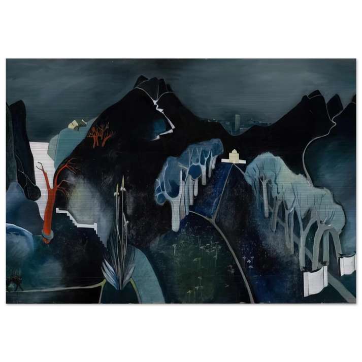 Mysterious Landscape - 1930 - Tove Jansson Brushed Aluminum Print - 70x100 cm / 28x40 inches | Tove Jansson Aluminum Print | Tove Jansson Prints