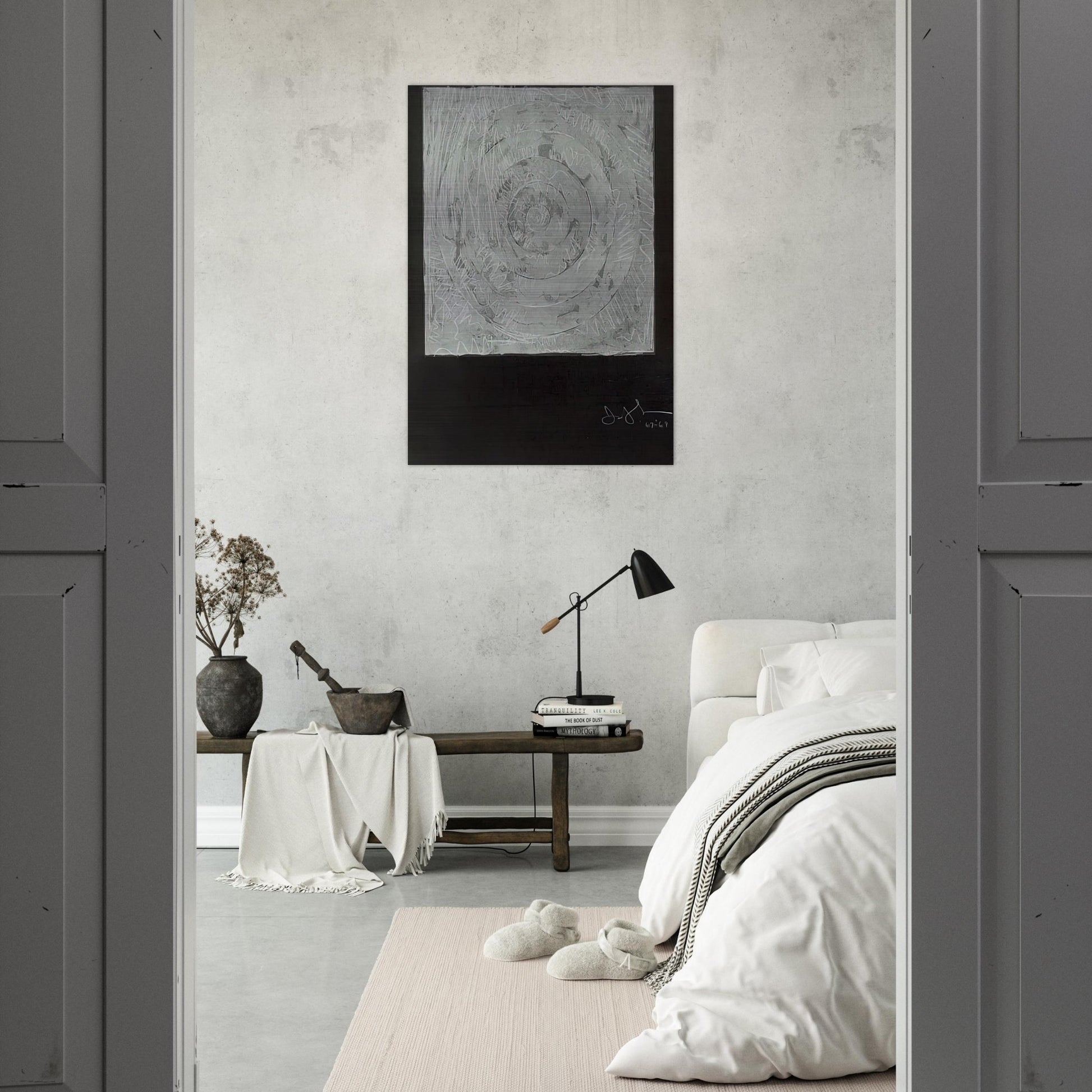 WHITE TARGET 1969 - Jasper Johns Brushed Aluminum Print - 70x100 cm / 28x40 inches | Jasper Johns Aluminum Print | Jasper Johns Prints