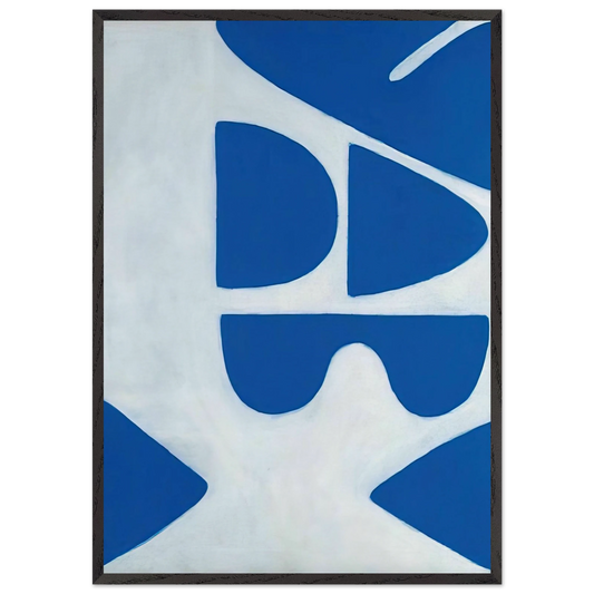 Berlin Blues 6 - 1966 - William Scott 70x100 cm / 28x40 inches Framed Art Print – Black Wooden Frame