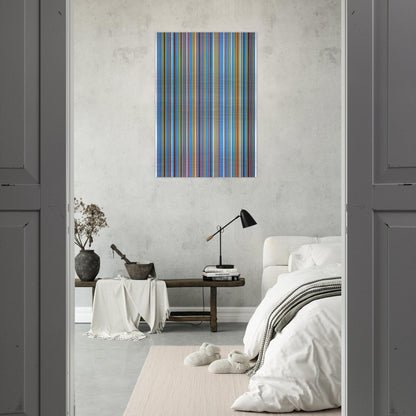 BIG BLUE 1982 - Bridget Riley Brushed Aluminum Print - 70x100 cm / 28x40 inches | Bridget Riley Aluminum Print | Bridget Riley Prints