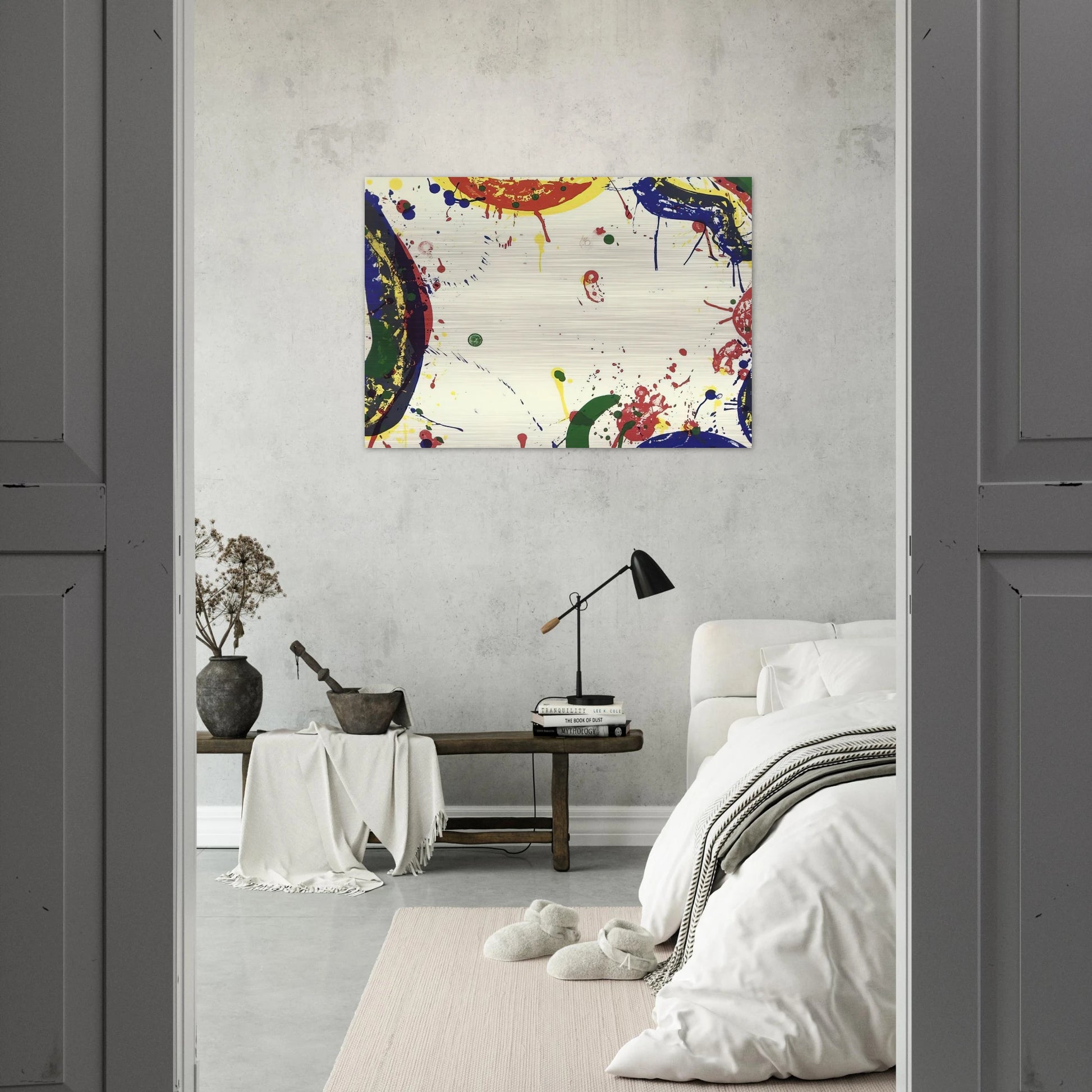 Sun Up - Sam Francis Brushed Aluminum Print - 70x100 cm / 28x40 inches | Sam Francis Aluminum Print | Sam Francis Prints