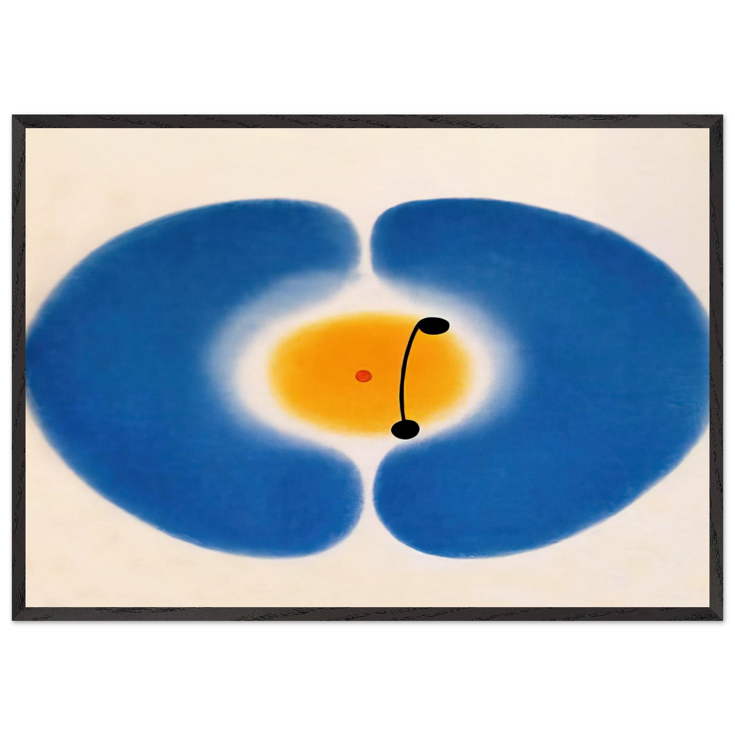 Blue Mandala - 1978 - Victor Pasmore 70x100 cm / 28x40 inches Framed Art Print – Black Wooden Frame