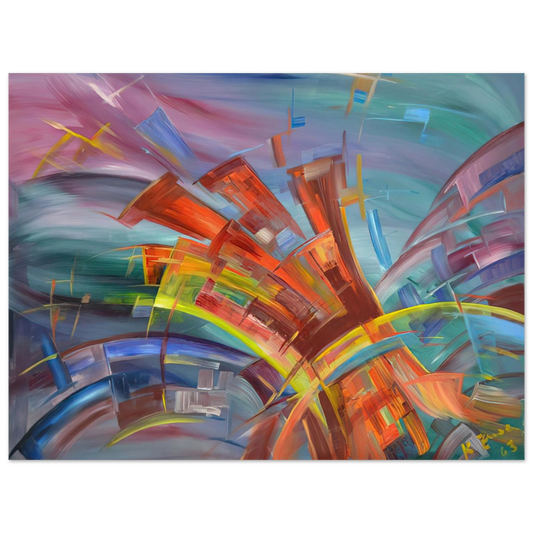 Konrad Zuse - Explosion and Dynamics  75x100 cm / 30x40inches Fine Art Poster