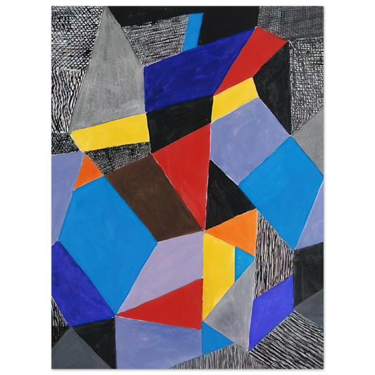 Johannes Itten - Farbformen und Struktuten - 1953  75x100 cm / 30x40inches Fine Art Poster