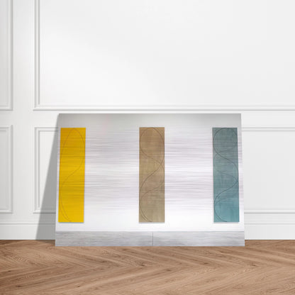 COLUMN PAINTINGS 2004 - Robert Mangold Brushed Aluminum Print - 70x100 cm / 28x40 inches | Robert Mangold Aluminum Print | Robert Mangold Prints
