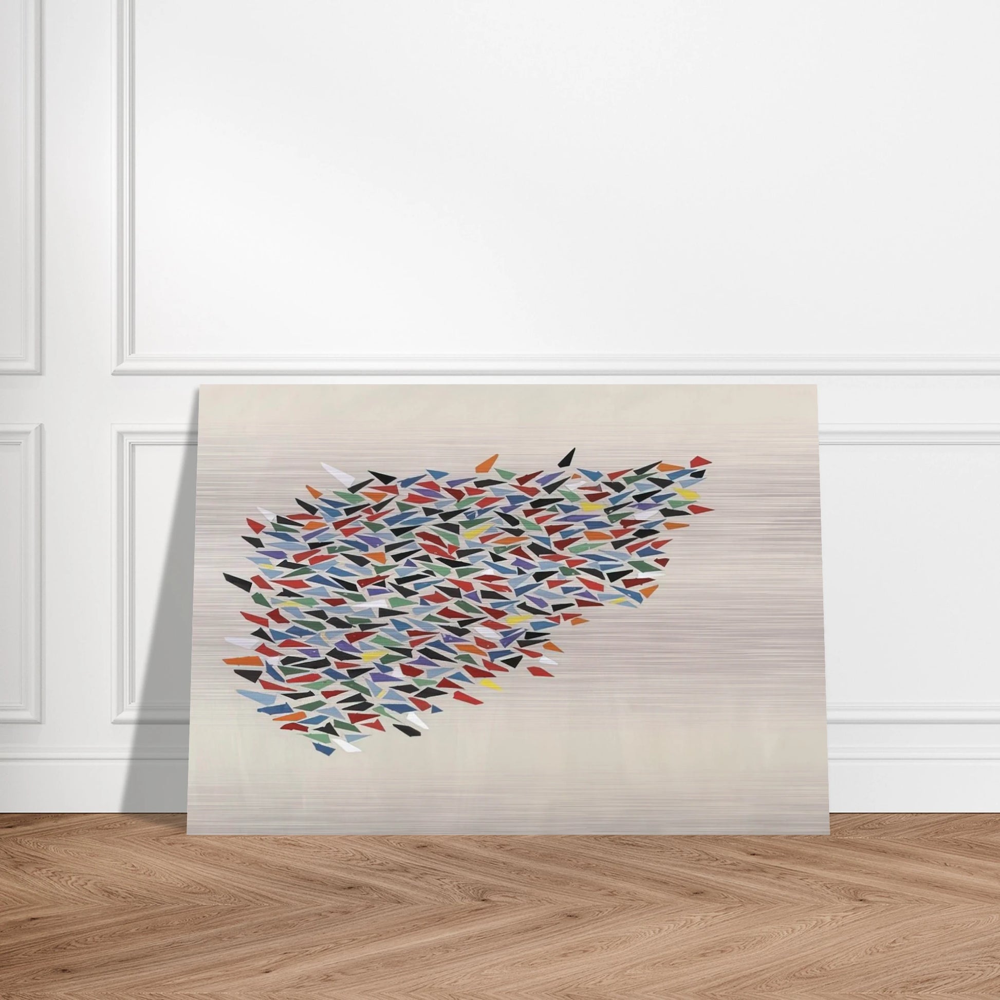 Color Shapes on Gray - 1979 - Robert Goodnough Brushed Aluminum Print - 70x100 cm / 28x40 inches | Robert Goodnough Aluminum Print | Robert Goodnough Prints