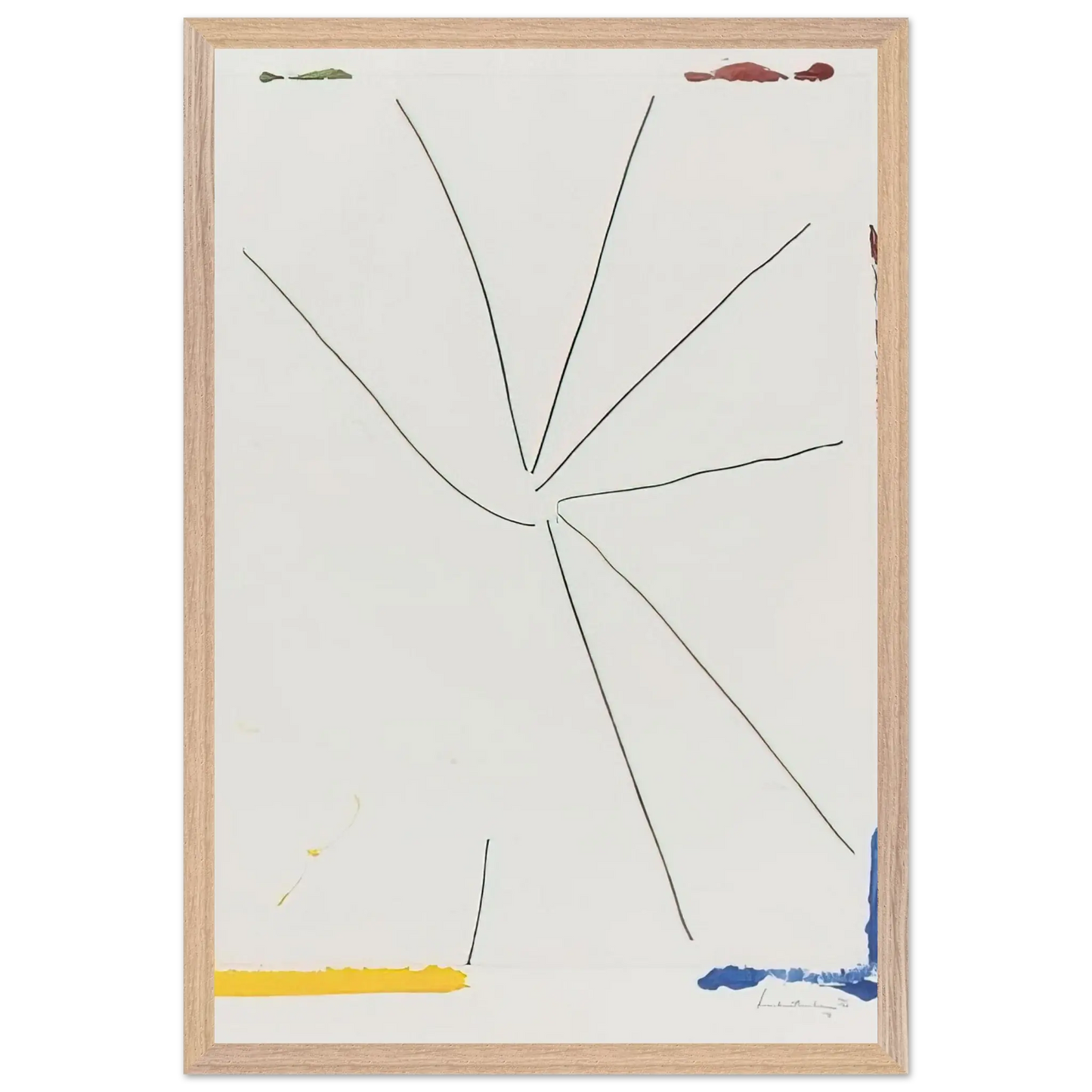 Helen Frankenthaler - Free Wheeling - 1971 Wall art - 30x40 cm / 12x16 Inches - Premium Wooden Framed Poster With Fine Art Paper - Black frame