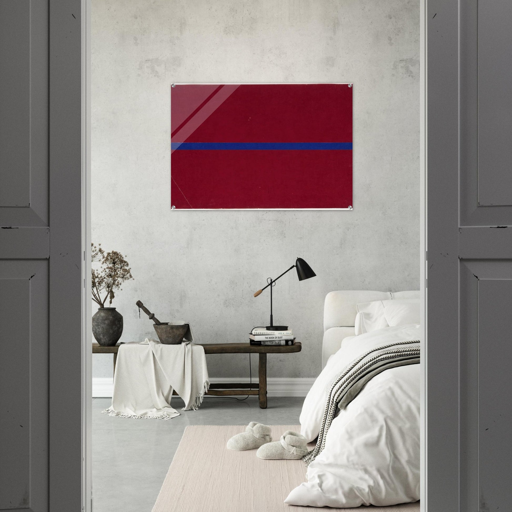 Blue and Red from the series Line Form Color - Ellsworth Kelly Acrylic Print - 70x100 cm / 28x40″ inches