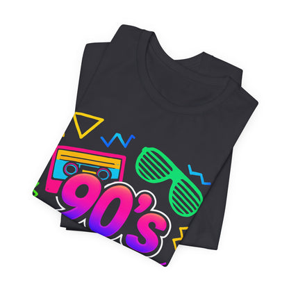 Oldschool-Musik der 90er – Arcade-Vibes. Klassischer 90er-Jahre-Vintage-Look. Retro-T-Shirt „I Heart The Nineties“ aus den 90ern.