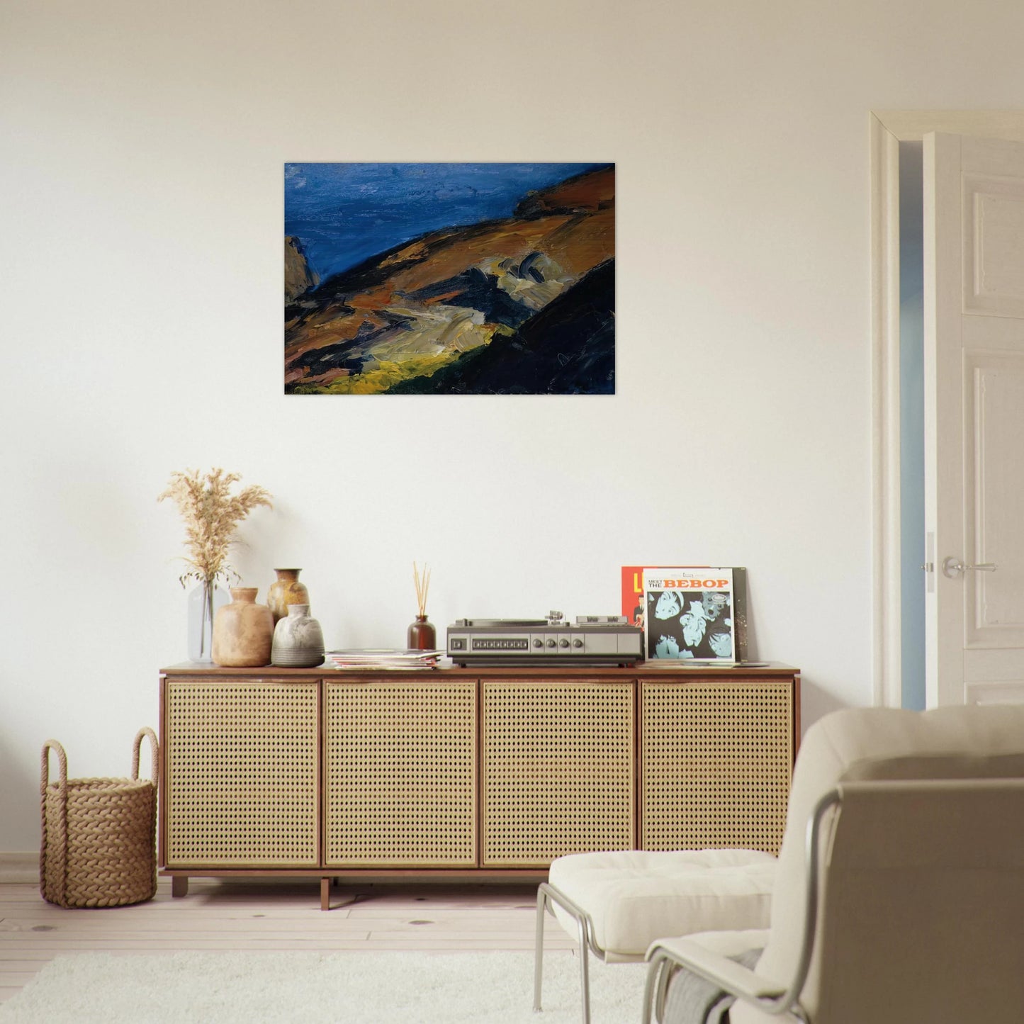 Rocks and Shore - Edward Hopper Brushed Aluminum Print - 70x100 cm / 28x40 inches | Edward Hopper Aluminum Print | Edward Hopper Prints