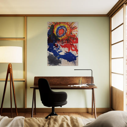 Composition - 1957 - Walasse Ting Brushed Aluminum Print - 70x100 cm / 28x40 inches | Walasse Ting Aluminum Print | Walasse Ting Prints