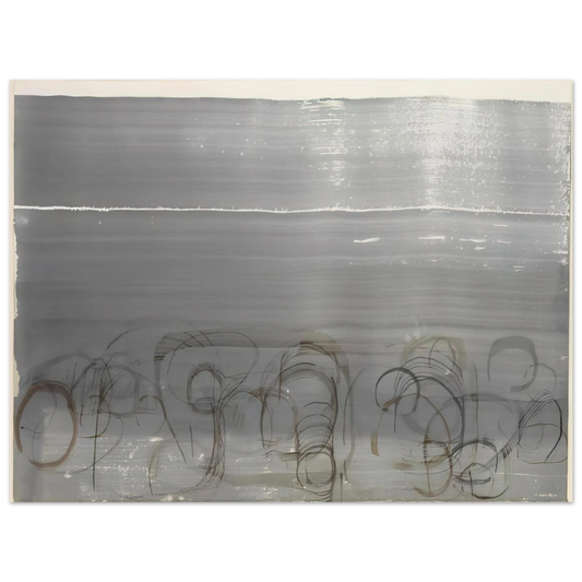 John Cage - New River Watercolor, Series IV, No. 6 - 1988  75x100 cm / 30x40inches Fine Art Poster
