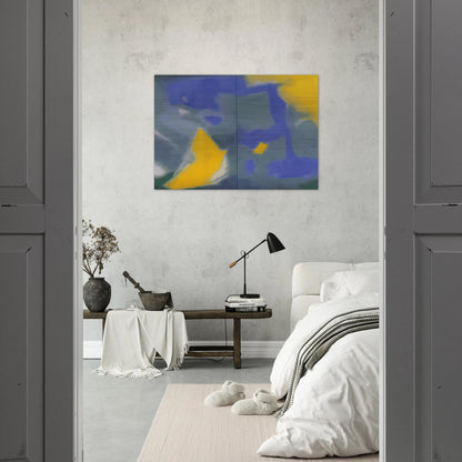 DIPTYCH 1987 - Esteban Vicente Brushed Aluminum Print - 70x100 cm / 28x40 inches | Esteban Vicente Aluminum Print | Esteban Vicente Prints