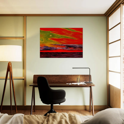 EVENING TWILIGHT AT ACAPULCO 1956 - Diego Rivera Brushed Aluminum Print - 70x100 cm / 28x40 inches | Diego Rivera Aluminum Print | Diego Rivera Prints