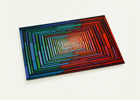 No – Stop - 1996 By Piero Dorazio Pack of 10 Post Cards | Piero Dorazio Post Cards | A6 (10.5 x 14.8 cm) - 4.1 x 5.8 inches