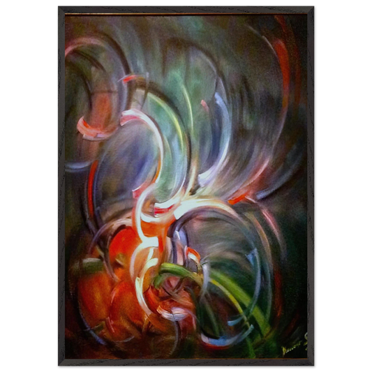 Untitled - 1974 N4 - Konrad Zuse 70x100 cm / 28x40 inches Framed Art Print – Black Wooden Frame
