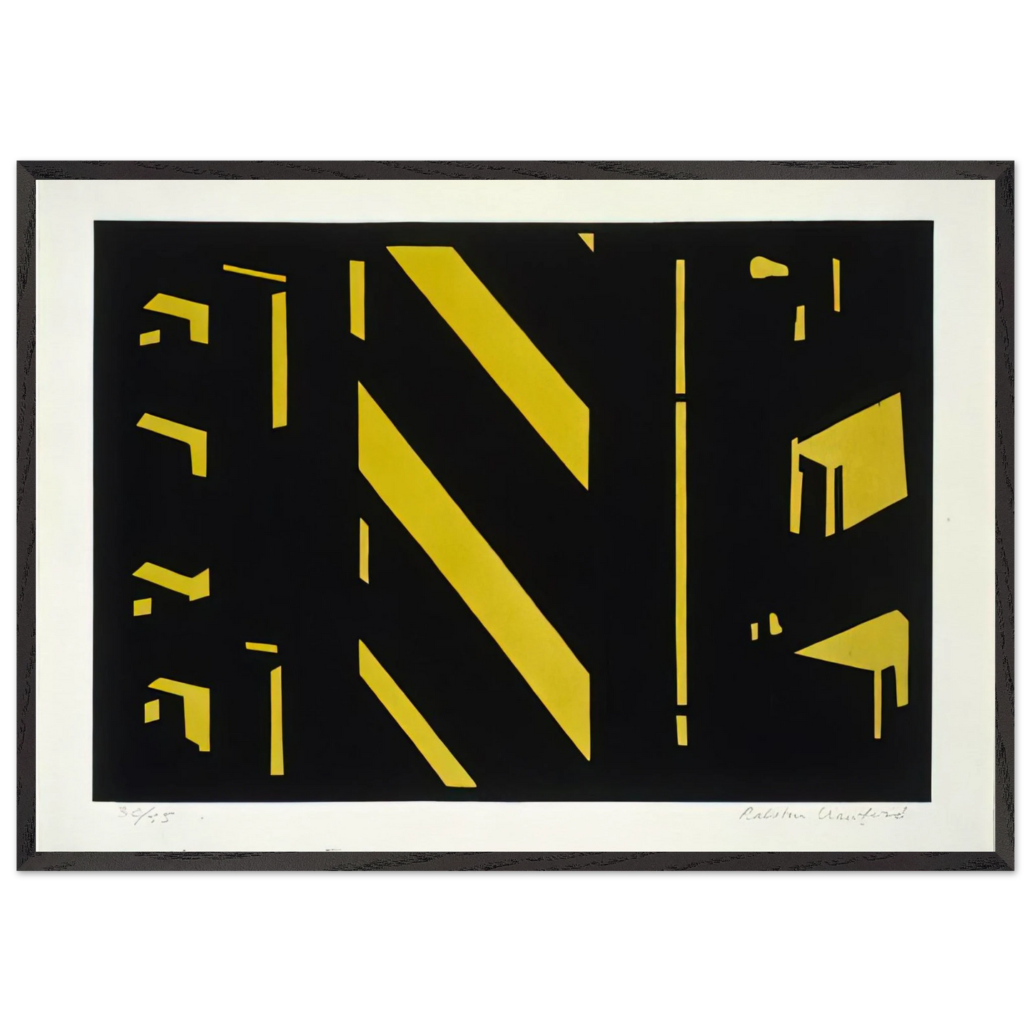 Third Avenue Elevated 1 1951 - Purism - Ralston Crawford 70x100 cm / 28x40 inches Framed Art Print – Black Wooden Frame
