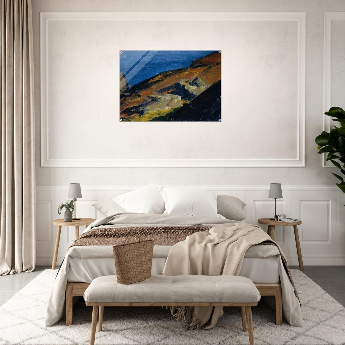 Rocks and Shore - Edward Hopper Acrylic Print - 70x100 cm / 28x40″ inches | Edward Hopper Wall Art | Edward Hopper Prints