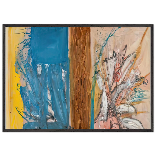 The Facade 1954- - Helen Frankenthaler 70x100 cm / 28x40 inches Framed Art Print – Black Wooden Frame