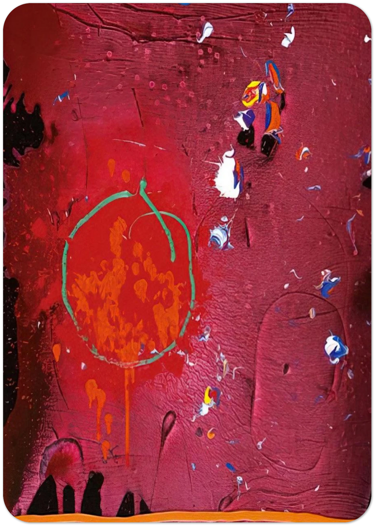 One Life - 5.11.07 - 2007 By John Hoyland Pack of 10 Post Cards | John Hoyland Post Cards | A6 (10.5 x 14.8 cm) - 4.1 x 5.8 inches