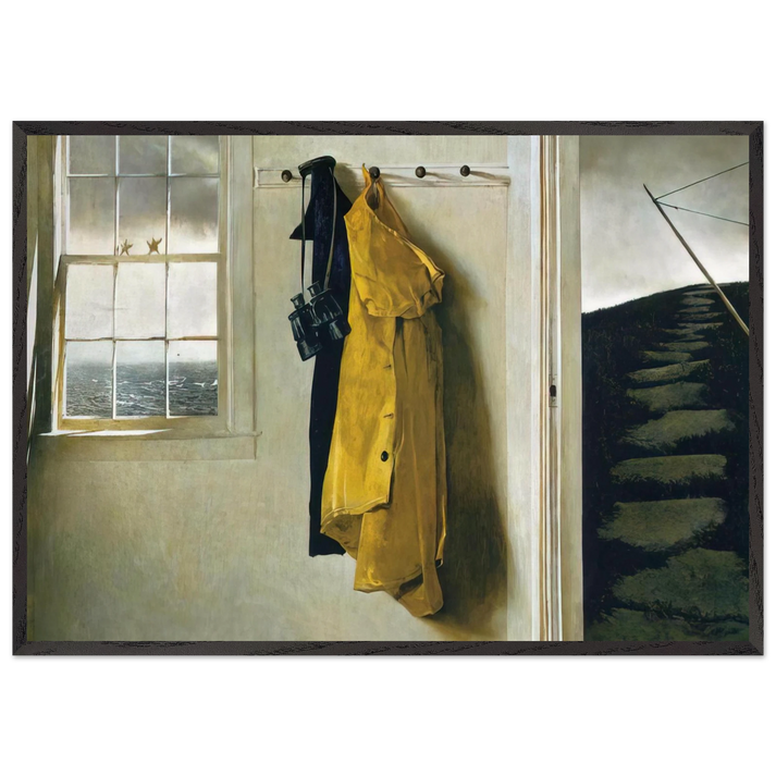 SQUALL - Andrew Wyeth 70x100 cm / 28x40 inches Framed Art Print – Black Wooden Frame