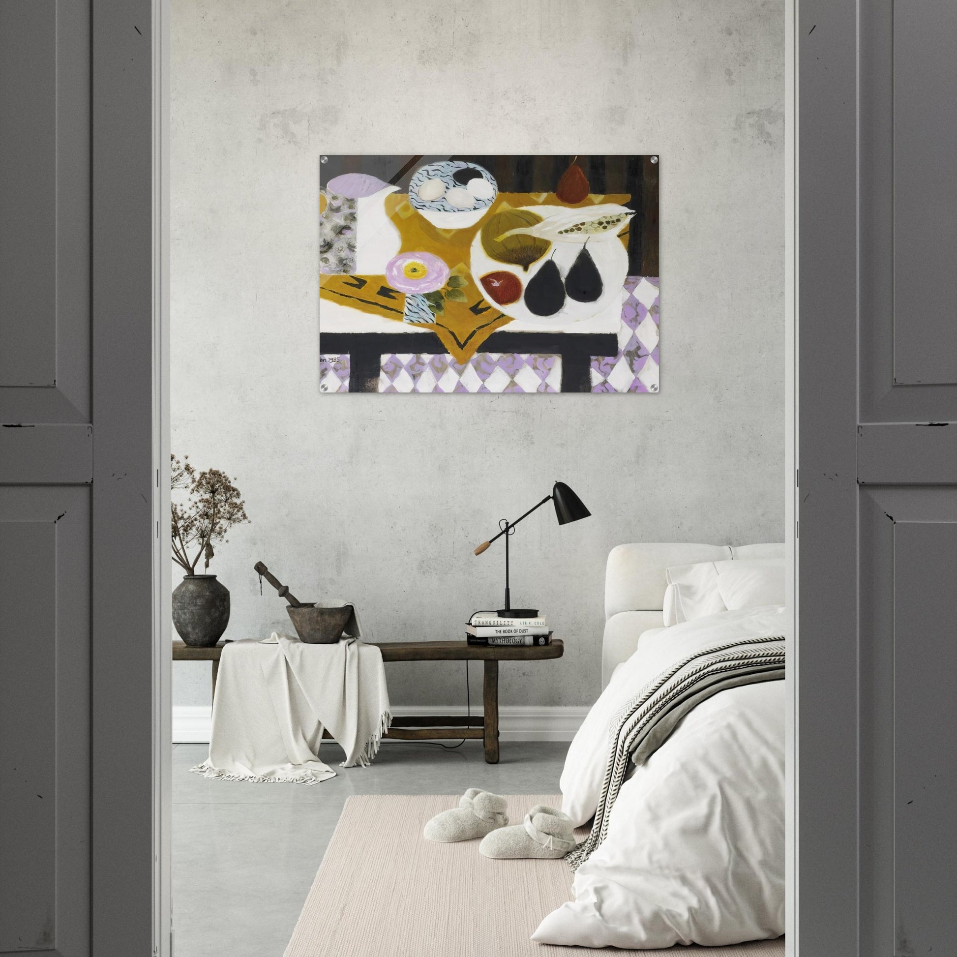 Bowl of Eggs - 1985 - Mary Fedden Acrylic Print - 70x100 cm / 28x40″ inches | Mary Fedden Wall Art | Mary Fedden Prints