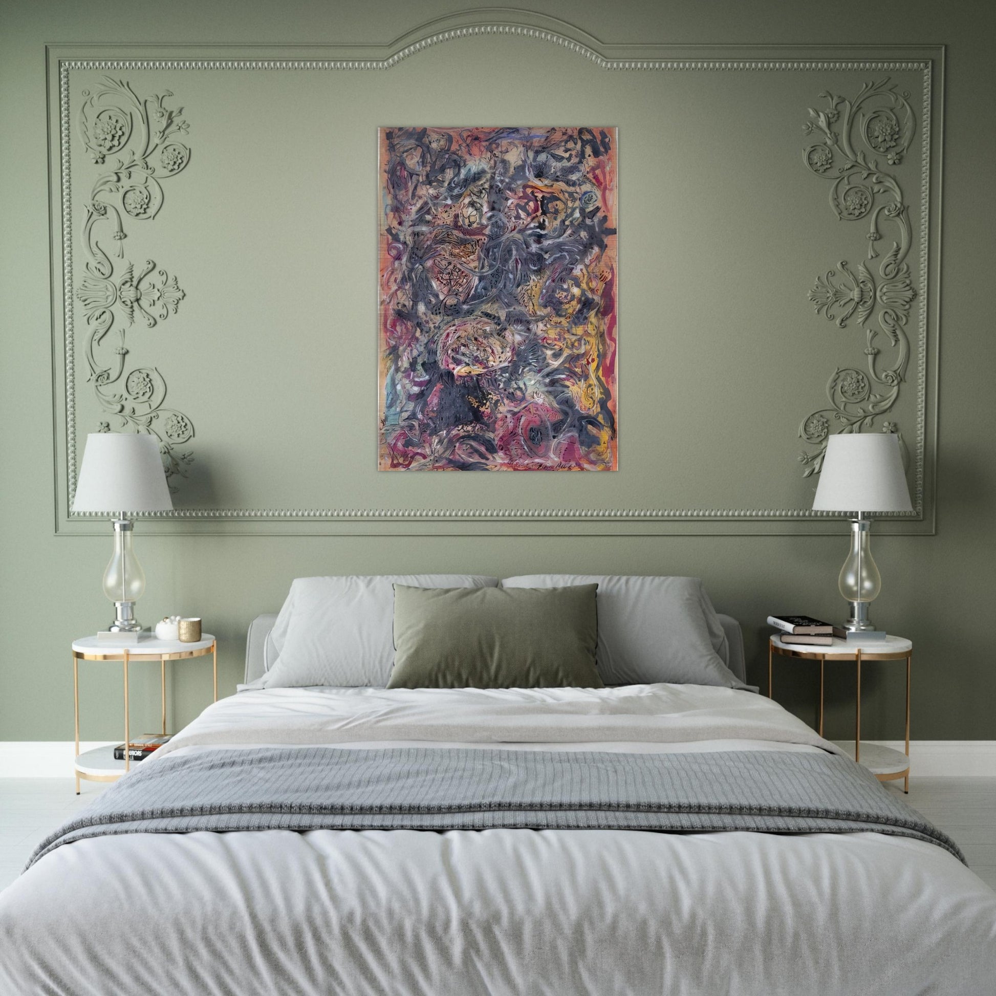 PATTERN - Jackson Pollock Brushed Aluminum Print - 70x100 cm / 28x40 inches | Jackson Pollock Aluminum Print | Jackson Pollock Prints