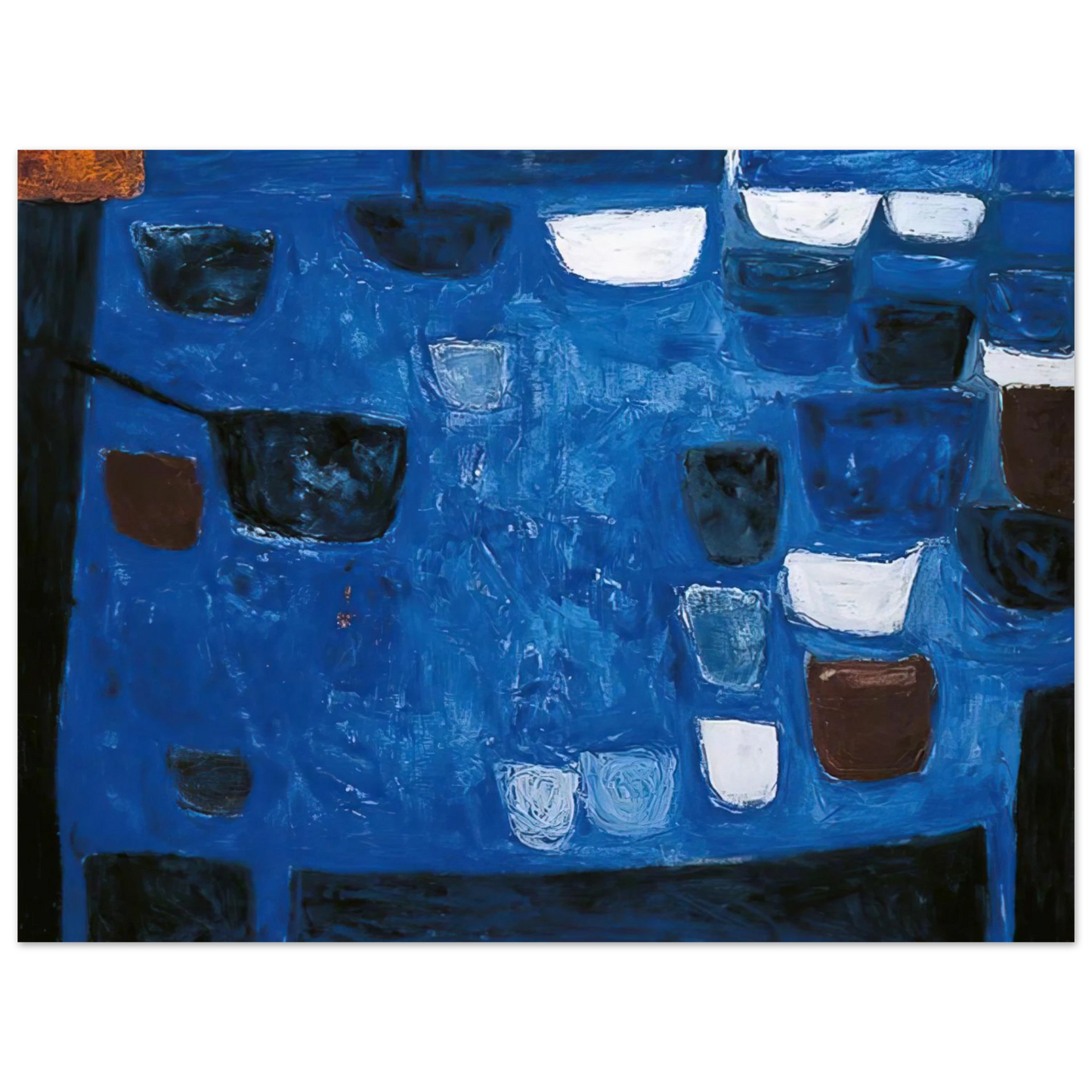 William Scott - Blue Still Life - 1957  75x100 cm / 30x40inches Fine Art Poster