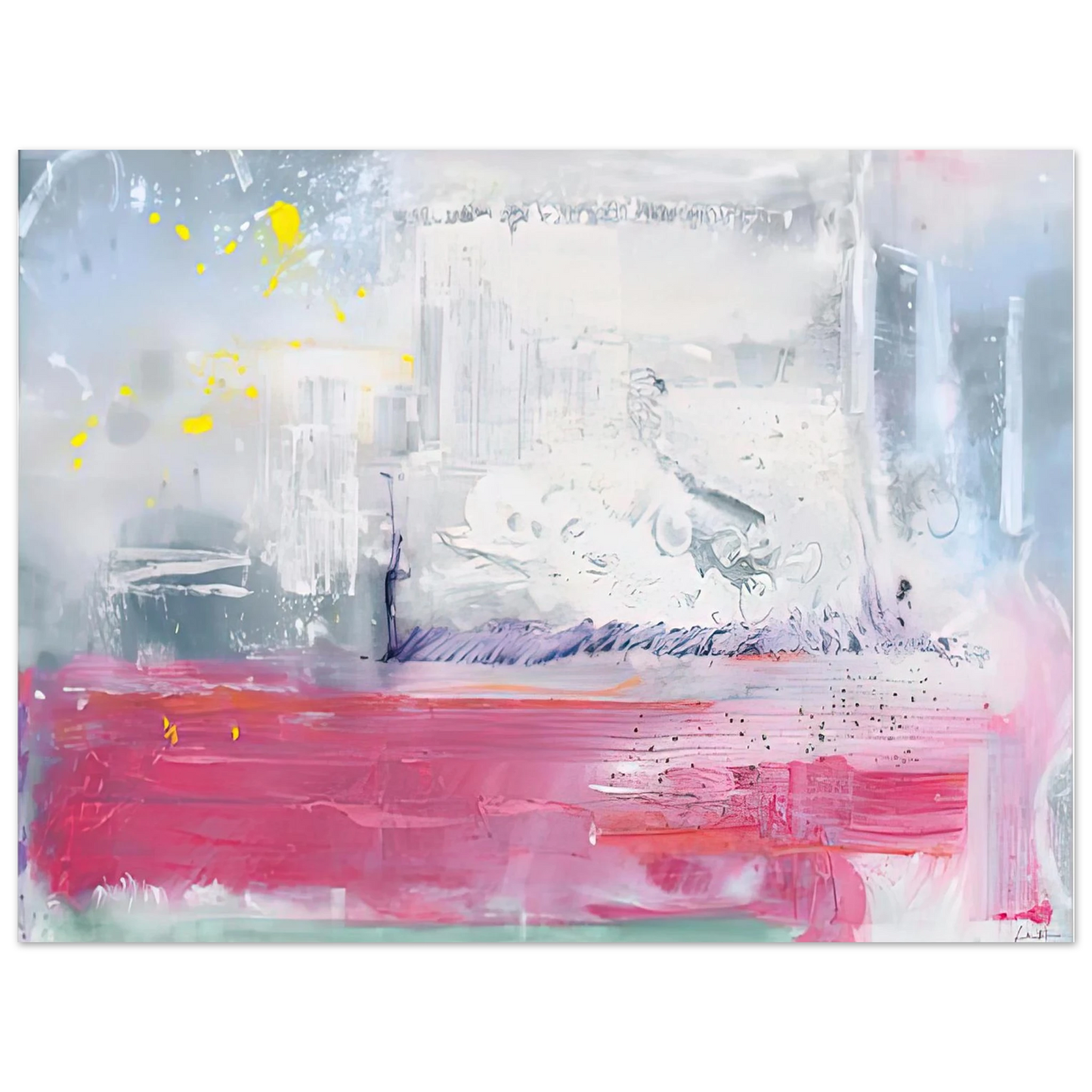 Helen Frankenthaler - Hot Ice, 1990- Wall Art - 21x29.7 cm / 8x12" - Fine Art Poster-canvas - -