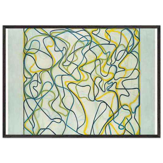 Third Letter - 2009 - Brice Marden 70x100 cm / 28x40 inches Framed Art Print – Black Wooden Frame