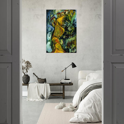 STREET AT CAGNES 1923 - Chaim Soutine Brushed Aluminum Print - 70x100 cm / 28x40 inches | Chaim Soutine Aluminum Print | Chaim Soutine Prints