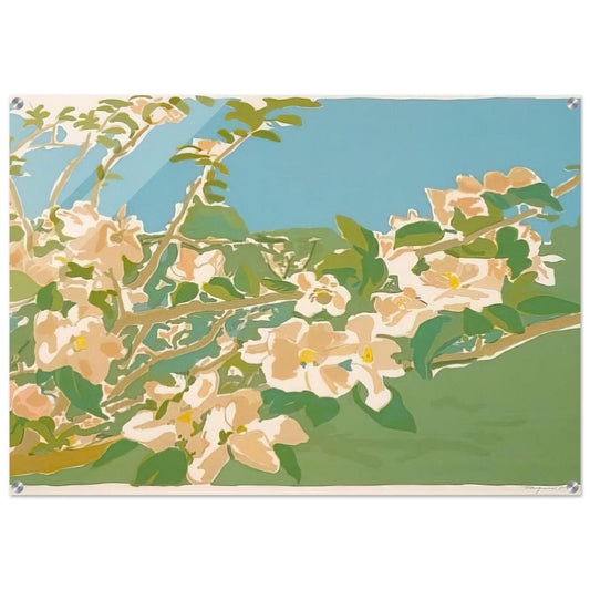 APPLE BLOSSOMS II 1974 - Fairfield Porter Acrylic Print - 70x100 cm / 28x40″ inches